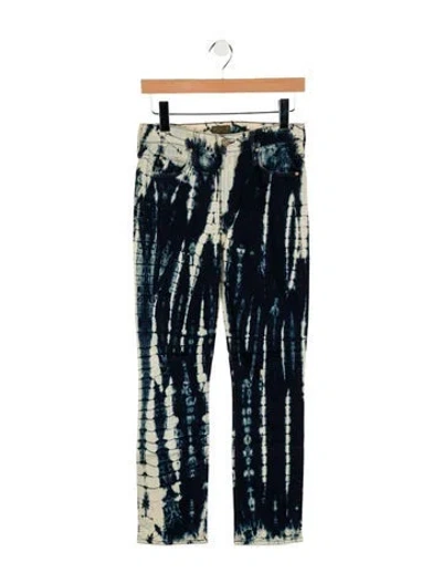 Pre-owned Mother High-rise Skinny Leg Jeans In Blue