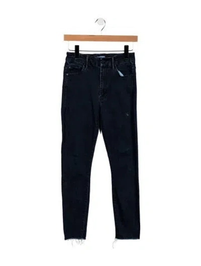 Pre-owned Mother High-rise Skinny Leg Jeans In Blue