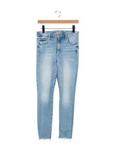 Pre-owned Mother High-rise Skinny Leg Jeans In Blue