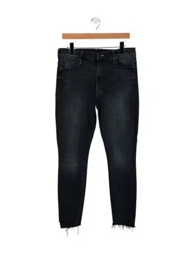 Pre-owned Mother High-rise Skinny Leg Jeans In Blue