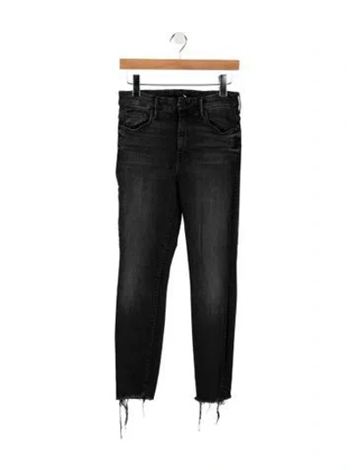 Pre-owned Mother High-rise Skinny Leg Jeans In Blue