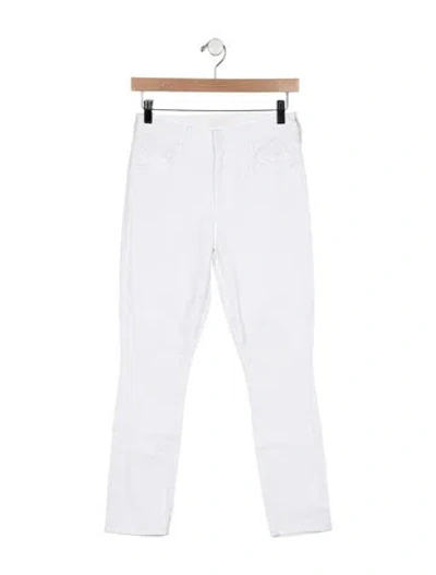 Pre-owned Mother High-rise Skinny Leg Jeans In Blue