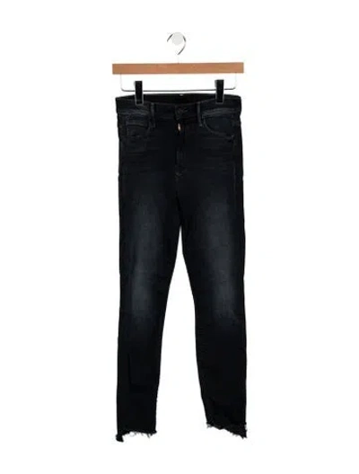 Pre-owned Mother High-rise Skinny Leg Jeans In Blue