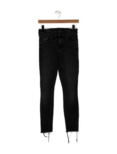 Pre-owned Mother High-rise Skinny Leg Jeans In Blue