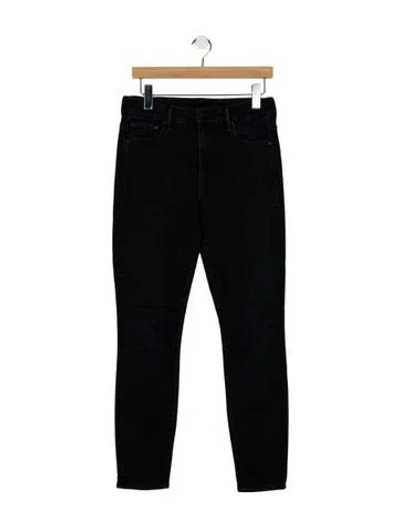 Pre-owned Mother High-rise Skinny Leg Jeans In Blue