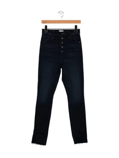 Pre-owned Mother High-rise Skinny Leg Jeans In Blue