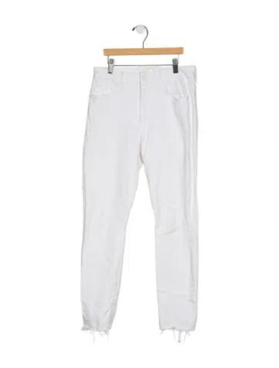 Pre-owned Mother High-rise Skinny Leg Jeans In Blue