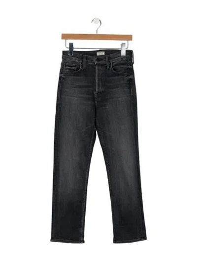 Pre-owned Mother High-rise Skinny Leg Jeans In Gray