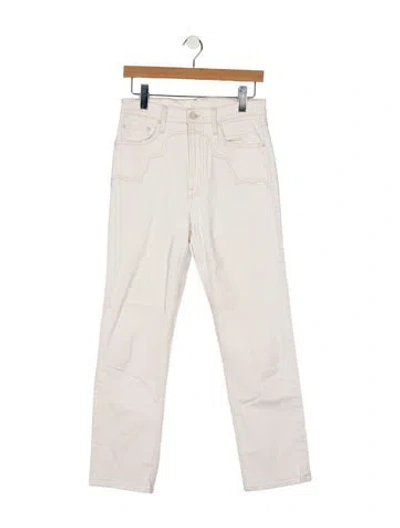 Pre-owned Mother High-rise Skinny Leg Jeans In Neutral