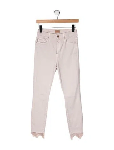 Pre-owned Mother High-rise Skinny Leg Jeans In Neutrals