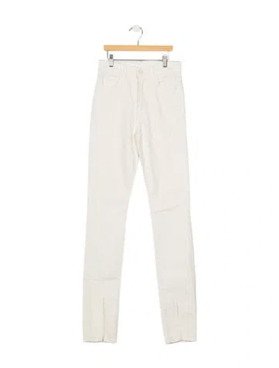 Pre-owned Mother High-rise Skinny Leg Jeans In Neutrals