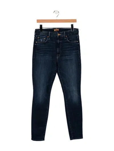 Pre-owned Mother High-rise Skinny Leg Jeans W/ Tags In Blue