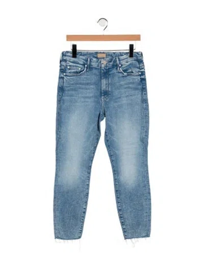 Pre-owned Mother High-rise Skinny Leg Jeans W/ Tags In Blue