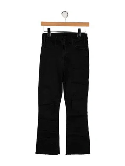 Pre-owned Mother High-rise Straight Leg Jeans In Black