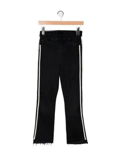 Pre-owned Mother High-rise Straight Leg Jeans In Black