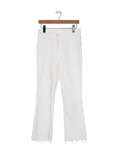 Pre-owned Mother High-rise Straight Leg Jeans In Blue