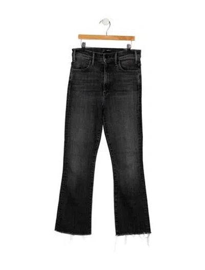 Pre-owned Mother High-rise Straight Leg Jeans In Blue