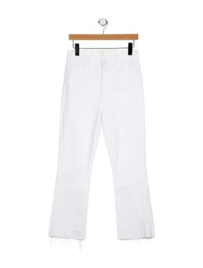 Pre-owned Mother High-rise Straight Leg Jeans In Blue