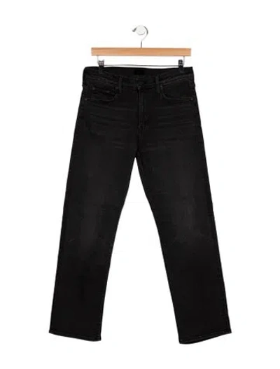 Pre-owned Mother High-rise Straight Leg Jeans In Blue