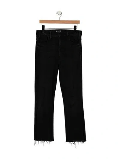Pre-owned Mother High-rise Straight Leg Jeans In Blue