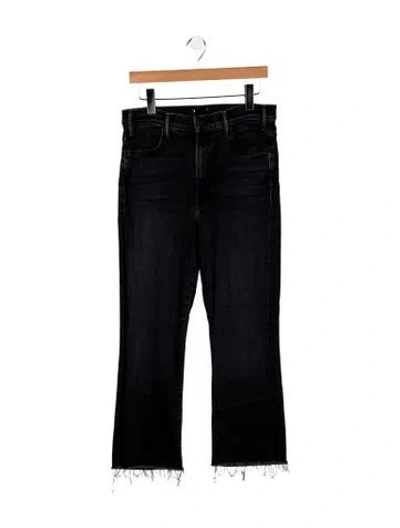 Pre-owned Mother High-rise Straight Leg Jeans In Blue