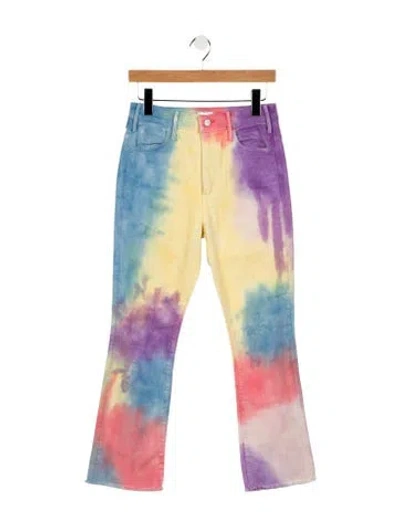 Pre-owned Mother High-rise Straight Leg Jeans In Multi