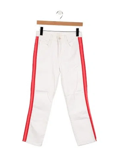 Pre-owned Mother High-rise Straight Leg Jeans In Multi