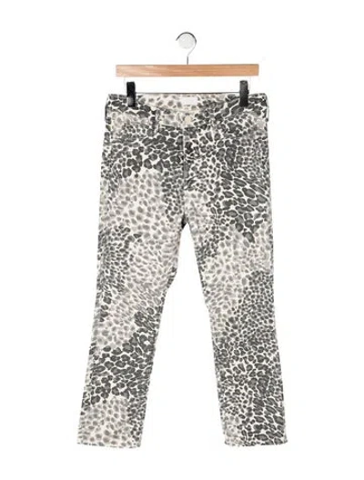 Pre-owned Mother High-rise Straight Leg Jeans In Multi