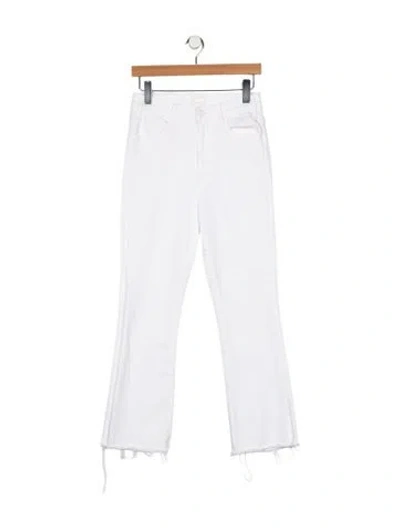 Pre-owned Mother High-rise Straight Leg Jeans In Neutral