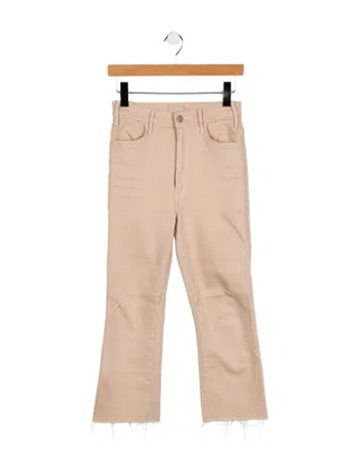 Pre-owned Mother High-rise Straight Leg Jeans In Neutral