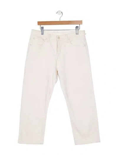 Pre-owned Mother High-rise Straight Leg Jeans In Neutral