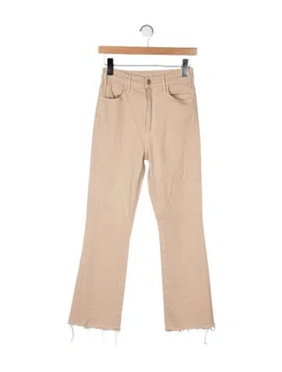 Pre-owned Mother High-rise Straight Leg Jeans In Neutral