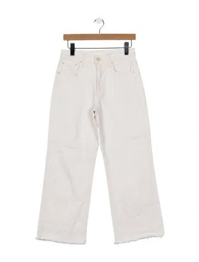 Pre-owned Mother High-rise Straight Leg Jeans In Neutrals