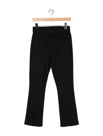 Pre-owned Mother High-rise Straight Leg Jeans W/ Tags In Black