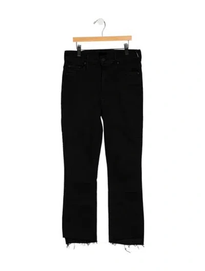 Pre-owned Mother High-rise Straight Leg Jeans W/ Tags In Black