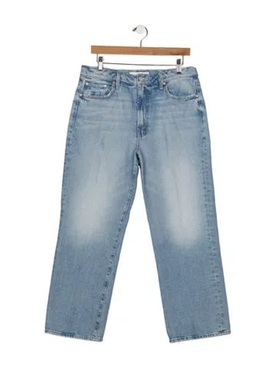 Pre-owned Mother High-rise Straight Leg Jeans W/ Tags In Blue