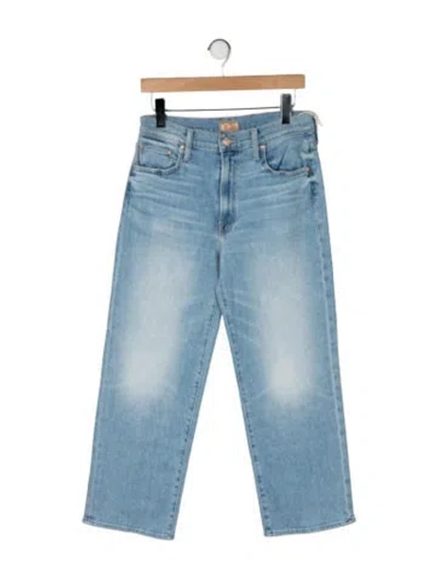 Pre-owned Mother High-rise Straight Leg Jeans W/ Tags In Blue