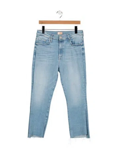 Pre-owned Mother High-rise Straight Leg Jeans W/ Tags In Blue
