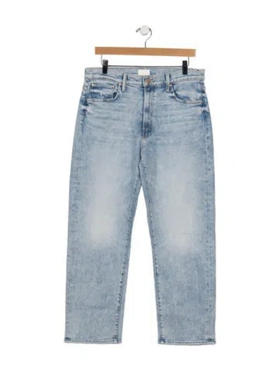 Pre-owned Mother High-rise Straight Leg Jeans W/ Tags In Blue
