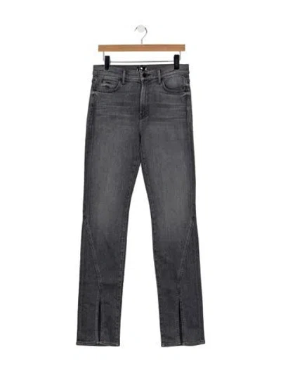 Pre-owned Mother High-rise Straight Leg Jeans W/ Tags In Gray