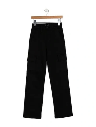 Pre-owned Mother High-rise Wide Leg Jeans In Black