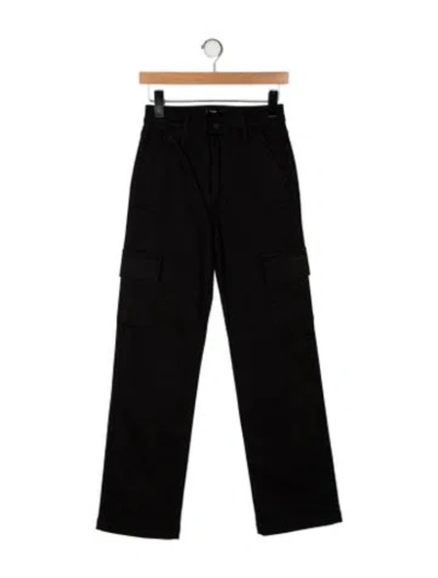 Pre-owned Mother High-rise Wide Leg Jeans In Black