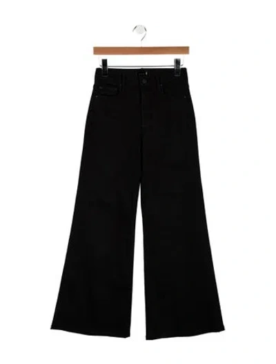 Pre-owned Mother High-rise Wide Leg Jeans In Black