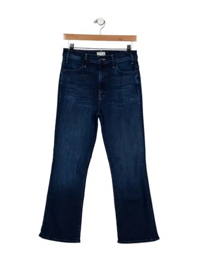 Pre-owned Mother High-rise Wide Leg Jeans In Blue
