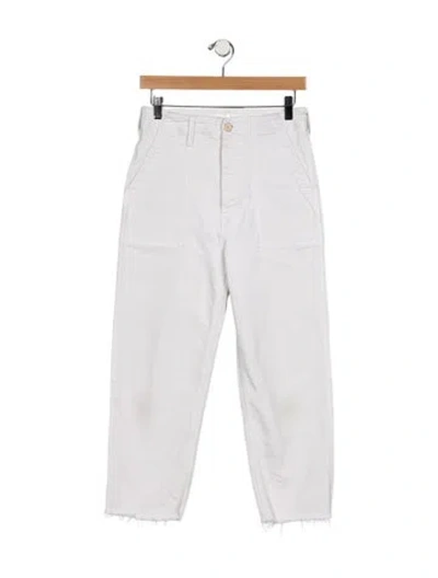 Pre-owned Mother High-rise Wide Leg Jeans In Blue