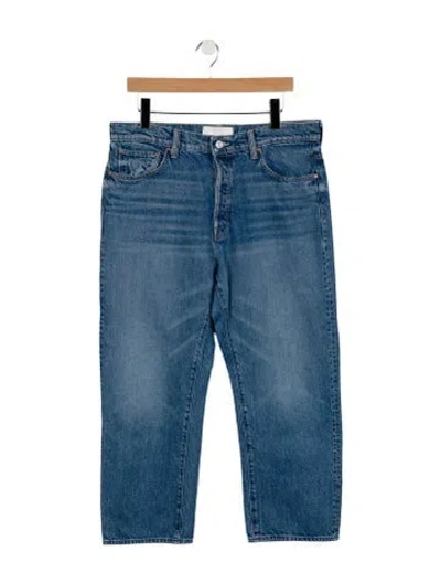 Pre-owned Mother High-rise Wide Leg Jeans In Blue