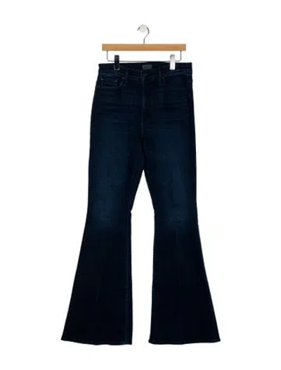 Pre-owned Mother High-rise Wide Leg Jeans In Blue