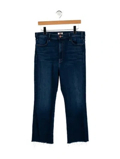 Pre-owned Mother High-rise Wide Leg Jeans In Blue