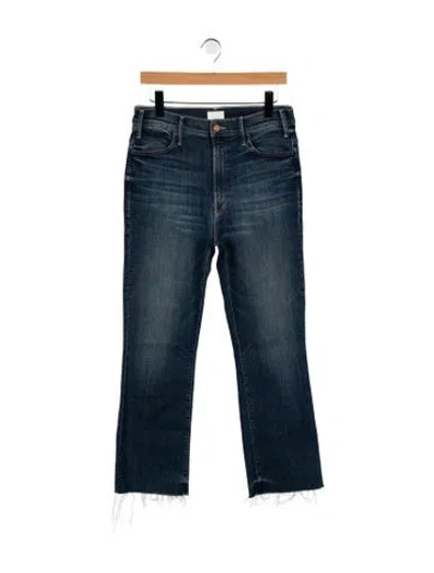 Pre-owned Mother High-rise Wide Leg Jeans In Blue