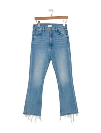 Pre-owned Mother High-rise Wide Leg Jeans In Blue